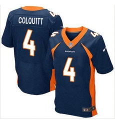 Nike Denver Broncos #4 Britton Colquitt Navy Blue Alternate Mens Stitched NFL New Elite Jersey Nike Denver Broncos #4 Britton Colquitt Navy Blue Alternate Mens Stitched NFL New Elite Jersey