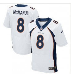 Nike Denver Broncos #8 Brandon McManus White Mens Stitched NFL New Elite Jersey Nike Denver Broncos #8 Brandon McManus White Mens Stitched NFL New Elite Jersey