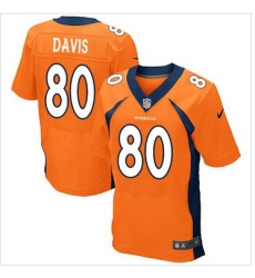 Nike Denver Broncos #80 Vernon Davis Orange Team Color Men 27s Stitched NFL New Elite Jersey Nike Denver Broncos #80 Vernon Davis Orange Team Color Men 27s Stitched NFL New Elite Jersey