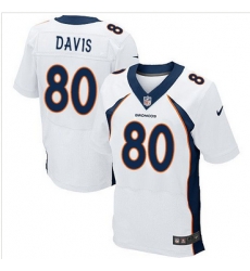 Nike Denver Broncos #80 Vernon Davis White Men 27s Stitched NFL New Elite Jersey Nike Denver Broncos #80 Vernon Davis White Men 27s Stitched NFL New Elite Jersey