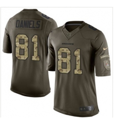 Nike Denver Broncos #81 Owen Daniels Green Men 27s Stitched NFL Limited Salute To Service Jersey Nike Denver Broncos #81 Owen Daniels Green Men 27s Stitched NFL Limited Salute To Service Jersey