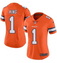 Nike Broncos #1 Marquette King Orange Womens Stitched NFL Limited Rush Jersey Nike Broncos #1 Marquette King Orange Womens Stitched NFL Limited Rush Jersey