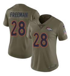 Nike Broncos #28 Royce Freeman Olive Womens Stitched NFL Limited 2017 Salute to Service Jersey Nike Broncos #28 Royce Freeman Olive Womens Stitched NFL Limited 2017 Salute to Service Jersey