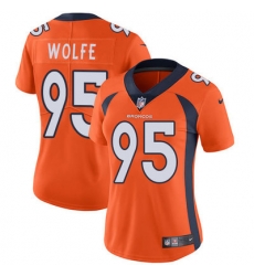 Nike Broncos #95 Derek Wolfe Orange Team Color Womens Stitched NFL Vapor Untouchable Limited Jersey Nike Broncos #95 Derek Wolfe Orange Team Color Womens Stitched NFL Vapor Untouchable Limited Jersey