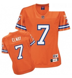 Reebok Denver Broncos 7 John Elway Orange Womens Throwback Team Color Premier EQT NFL Jersey Reebok Denver Broncos 7 John Elway Orange Womens Throwback Team Color Premier EQT NFL Jersey