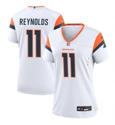 Women Denver Broncos 11 Josh Reynolds White 2024 Stitched Jersey Women Denver Broncos 11 Josh Reynolds White 2024 Stitched Jersey