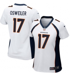Women Denver Broncos #17 Brock osweiler White Stitched NFL Jersey Women Denver Broncos #17 Brock osweiler White Stitched NFL Jersey
