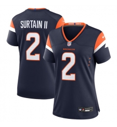 Women Denver Broncos 2 Pat Surtain II Navy 2024 Alternate Stitched Jersey Women Denver Broncos 2 Pat Surtain II Navy 2024 Alternate Stitched Jersey
