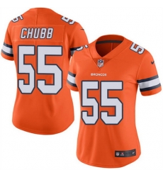Women Denver Broncos 55 Bradley Chubb Orange Color Rush Limited Stitched NFL Jersey Women Denver Broncos 55 Bradley Chubb Orange Color Rush Limited Stitched NFL Jersey