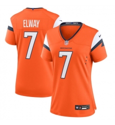 Women Denver Broncos 7 John Elway Orange 2024 Stitched Jersey Women Denver Broncos 7 John Elway Orange 2024 Stitched Jersey