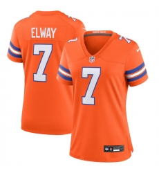 Women Denver Broncos 7 John Elway Orange Mile High Collection 1977 Throwback Stitched Jersey Women Denver Broncos 7 John Elway Orange Mile High Collection 1977 Throwback Stitched Jersey