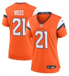 Women Denver Broncos Nike Riley Moss #21 Orange Team F U S E Stitched Jersey