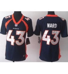 Women Nike Denver Broncos #43 T.J. Ward Blue NFL Jerseys Women Nike Denver Broncos #43 T.J. Ward Blue NFL Jerseys
