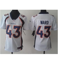 Women Nike Denver Broncos #43 T.J. Ward White NFL Jerseys Women Nike Denver Broncos #43 T.J. Ward White NFL Jerseys