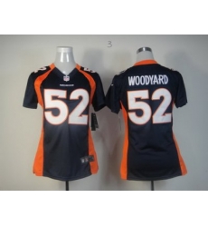 Women Nike Denver Broncos #52 Wesley Woodyard Blue Jerseys Women Nike Denver Broncos #52 Wesley Woodyard Blue Jerseys
