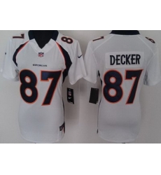 Women Nike Denver Broncos 87# Eric Decker White Nike NFL Jerseys Women Nike Denver Broncos 87# Eric Decker White Nike NFL Jerseys
