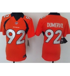 Women Nike Denver Broncos 92# Elvis Dumervil Orange Nike NFL Jerseys Women Nike Denver Broncos 92# Elvis Dumervil Orange Nike NFL Jerseys