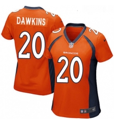 Womens Nike Denver Broncos 20 Brian Dawkins Game Orange Team Color NFL Jersey Womens Nike Denver Broncos 20 Brian Dawkins Game Orange Team Color NFL Jersey