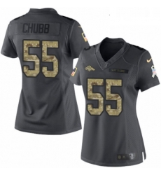 Womens Nike Denver Broncos 55 Bradley Chubb Limited Black 2016 Salute to Service NFL Jersey Womens Nike Denver Broncos 55 Bradley Chubb Limited Black 2016 Salute to Service NFL Jersey