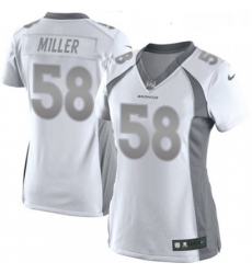 Womens Nike Denver Broncos 58 Von Miller Limited White Platinum NFL Jersey Womens Nike Denver Broncos 58 Von Miller Limited White Platinum NFL Jersey