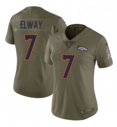 Womens Nike Denver Broncos 7 John Elway Limited Olive 2017 Salute to Service NFL Jersey Womens Nike Denver Broncos 7 John Elway Limited Olive 2017 Salute to Service NFL Jersey