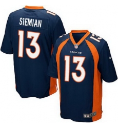 Nike Broncos #13 Trevor Siemian Blue Alternate Youth Stitched NFL New Elite Jersey Nike Broncos #13 Trevor Siemian Blue Alternate Youth Stitched NFL New Elite Jersey