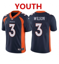 Youth Denver Broncos 3 Russell Wilson Navy Vapor Untouchable Limited Stitched Jersey Youth Denver Broncos 3 Russell Wilson Navy Vapor Untouchable Limited Stitched Jersey