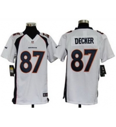 Youth Nike Denver Broncos 87# Eric Decker White Nike NFL Jerseys