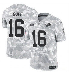 Men Detroit Lions 16 Jared Goff 2024 F U S E Arctic Camo Salute To Service Limited Stitched Football Jersey Men Detroit Lions 16 Jared Goff 2024 F U S E Arctic Camo Salute To Service Limited Stitched Football Jersey