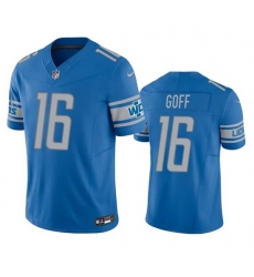 Men Detroit Lions 16 Jared Goff Blue 2023 F.U.S.E. Vapor Untouchable Limited Stitched Jersey Men Detroit Lions 16 Jared Goff Blue 2023 F.U.S.E. Vapor Untouchable Limited Stitched Jersey