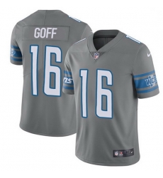 Men Detroit Lions 16 Jared Goff Gray Men Stitched NFL Limited Rush Jersey Men Detroit Lions 16 Jared Goff Gray Men Stitched NFL Limited Rush Jersey