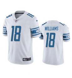 Men Detroit Lions 18 Jameson Williams White Vapor Untouchable Limited Stitched Jersey Men Detroit Lions 18 Jameson Williams White Vapor Untouchable Limited Stitched Jersey
