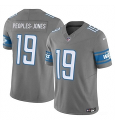 Men Detroit Lions 19 Donovan Peoples Jones Grey 2023 F U S E Vapor Untouchable Limited Stitched Jersey Men Detroit Lions 19 Donovan Peoples Jones Grey 2023 F U S E Vapor Untouchable Limited Stitched Jersey