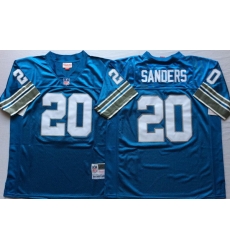 Men Detroit Lions 20 Barry Sanders Blue M&N Throwback Jersey Men Detroit Lions 20 Barry Sanders Blue M&N Throwback Jersey