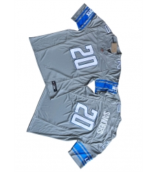 Men Detroit Lions 20 Barry Sanders Grey 2023 F U S E Vapor Untouchable Limited Stitched Jersey Men Detroit Lions 20 Barry Sanders Grey 2023 F U S E Vapor Untouchable Limited Stitched Jersey