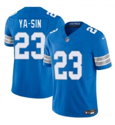 Men Detroit Lions 23 Rock Ya Sin Blue 2025 F U S E Vapor Limited Stitched Jersey Men Detroit Lions 23 Rock Ya Sin Blue 2025 F U S E Vapor Limited Stitched Jersey