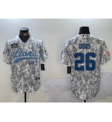 Men Detroit Lions 26 Jahmyr Gibbs 2024 Arctic Camo Salute To Service Stitched Baseball Jersey 1 Men Detroit Lions 26 Jahmyr Gibbs 2024 Arctic Camo Salute To Service Stitched Baseball Jersey 1