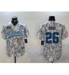 Men Detroit Lions 26 Jahmyr Gibbs 2024 Arctic Camo Salute To Service Stitched Baseball Jersey 5 Men Detroit Lions 26 Jahmyr Gibbs 2024 Arctic Camo Salute To Service Stitched Baseball Jersey 5