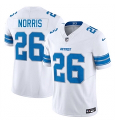 Men Detroit Lions 26 Morice Norris White 2025 F U S E  Vapor Limited Stitched Jersey