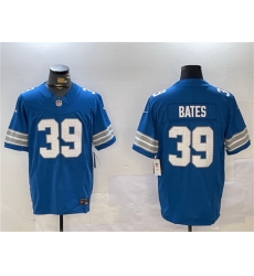 Men Detroit Lions 39 Jake Bates Blue 2024 F U S E Vapor Limited Stitched Jersey Men Detroit Lions 39 Jake Bates Blue 2024 F U S E Vapor Limited Stitched Jersey
