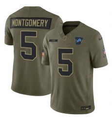 Men Detroit Lions 5 David Montgomery Olive 2025 F U S E Salute to Service Limited Stitched Football Jersey Men Detroit Lions 5 David Montgomery Olive 2025 F U S E Salute to Service Limited Stitched Football Jersey