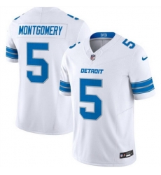 Men Detroit Lions 5 David Montgomery White 2024 F U S E Vapor Limited Stitched Jersey Men Detroit Lions 5 David Montgomery White 2024 F U S E Vapor Limited Stitched Jersey