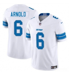 Men Detroit Lions 6 Terrion Arnold White 2025 F U S E  Vapor Limited Stitched Jersey