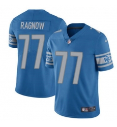 Men Detroit Lions 77 Frank Ragnow Blue Vapor Untouchable Limited Stitched Jersey Men Detroit Lions 77 Frank Ragnow Blue Vapor Untouchable Limited Stitched Jersey