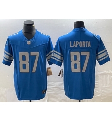 Men Detroit Lions 87 Sam LaPorta Blue 2023 F U S E Vapor Untouchable Limited Stitched Jersey Men Detroit Lions 87 Sam LaPorta Blue 2023 F U S E Vapor Untouchable Limited Stitched Jersey