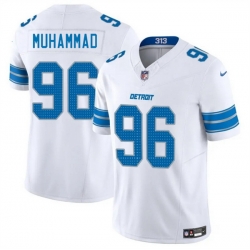 Men Detroit Lions 96 Al Quadin Muhammad White 2025 F U S E  Vapor Limited Stitched Jersey