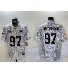 Men Detroit Lions 97 Aidan Hutchinson 2024 F U S E Arctic Camo Salute To Service Limited Stitched Football Jersey Men Detroit Lions 97 Aidan Hutchinson 2024 F U S E Arctic Camo Salute To Service Limited Stitched Football Jersey