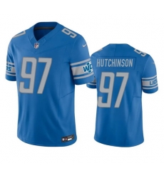 Men Detroit Lions 97 Aidan Hutchinson Blue 2023 F U S E Vapor Untouchable Limited Stitched Jersey Men Detroit Lions 97 Aidan Hutchinson Blue 2023 F U S E Vapor Untouchable Limited Stitched Jersey