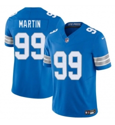 Men Detroit Lions 99 Brodric Martin Blue 2025 F U S E  Vapor Limited Stitched Jersey