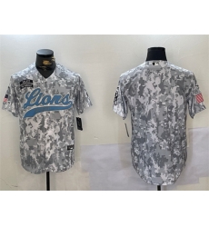 Men Detroit Lions Blank 2024 Arctic Camo Salute To Service Stitched Baseball Jersey Men Detroit Lions Blank 2024 Arctic Camo Salute To Service Stitched Baseball Jersey